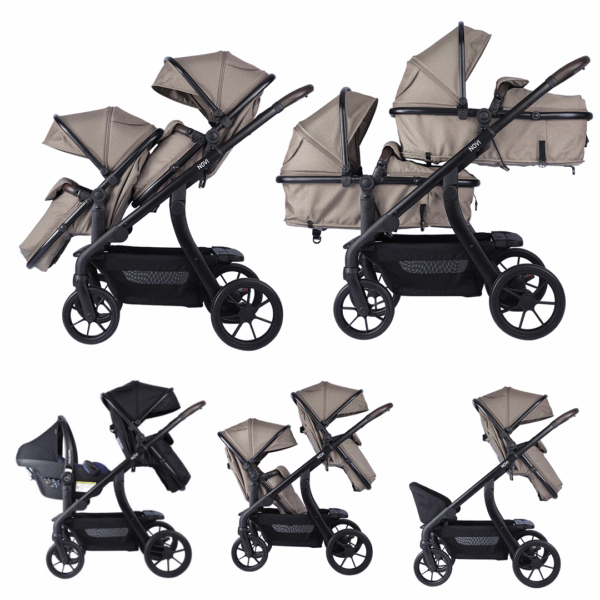 Duo Kinderwagen Novi Baby® Pacific Premium Solid Hazel - Afbeelding 1