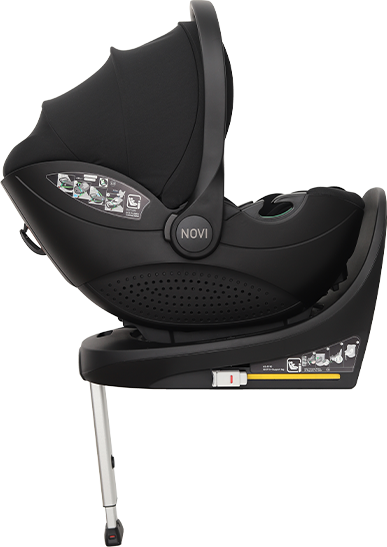 Autostoel Novi Baby® Joy Pro Glide 360° I-Size All Black&Base - Afbeelding 1