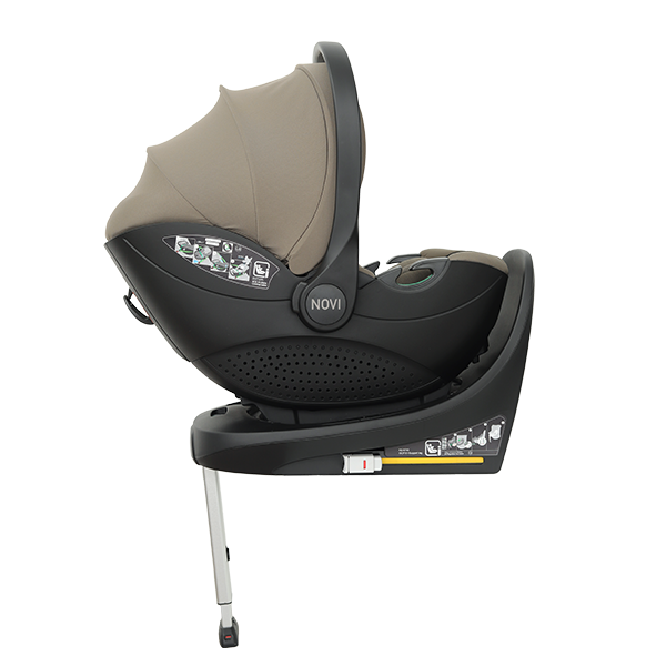 Autostoel Novi Baby® Joy Pro Glide 360° I-Size Dark Taupe&Base - Afbeelding 1