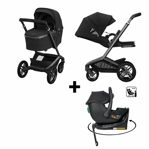 Kinderwagen Maxi-Cosi Fame V1 Twillic Black met GRATIS Autostoel Jacky Pro 360°&Base - Afbeelding 1