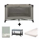 Set Compleet | Campingbed Novi Baby® Nicky Sandy Grey