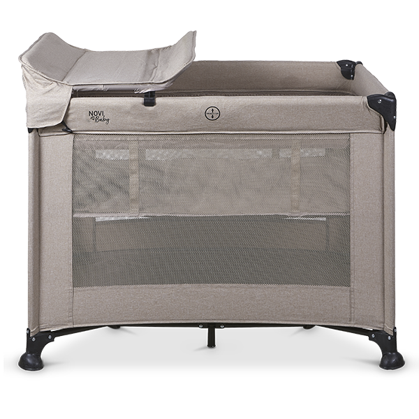 Campingbed/Box Novi Baby® Nolan Luxe Air+ Sand Melange - Afbeelding 1