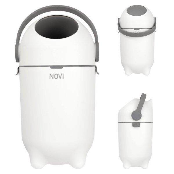 Luieremmer Novi at Home® Nappy Smart White Grey - Afbeelding 1