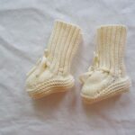 Mini Fashion™ - Warm&Stijlvol - Gebreide Babyslofjes Geel / S (0-6 maanden) | Educatief Speelgoed