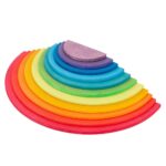 Woods™ - Eindeloze bouwmogelijkheden - Halfronde schijven Regenboog | Educatief Speelgoed