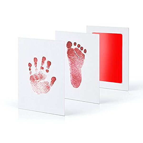Baby Handprint Kit™ - Uniek aandenken aan uw baby - Afdruk Kit Rood | Educatief Speelgoed - Afbeelding 1