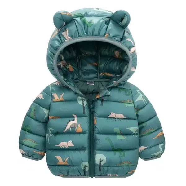 Mini Fashion™ - Polyester winterjas met Capuchon Groen / 90 (2-3 jaar) | Educatief Speelgoed - Afbeelding 1