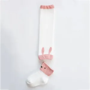 Mini Fashion™ - Babystapjes in style - Beenwarmersetje Wit/Roze / S (0-1 jaar) | Educatief Speelgoed