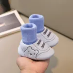 Toddler Sneaker Socks™ - Piepkleine Voetjes Parade - Sneaker sokjes Blauw / L (18-24 maanden) | Educatief Speelgoed