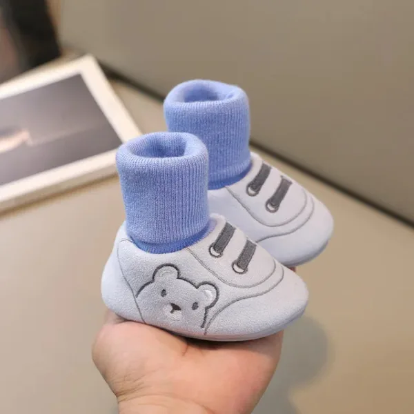 Toddler Sneaker Socks™ - Piepkleine Voetjes Parade - Sneaker sokjes Blauw / M (6-18 maanden) | Educatief Speelgoed - Afbeelding 1