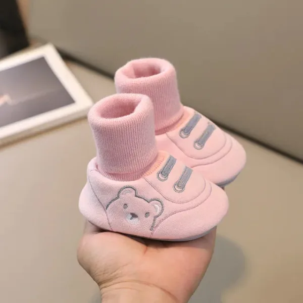 Toddler Sneaker Socks™ - Piepkleine Voetjes Parade - Sneaker sokjes Roze / M (6-18 maanden) | Educatief Speelgoed - Afbeelding 1