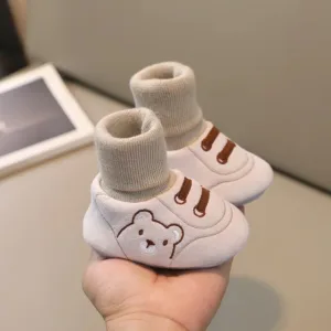 Toddler Sneaker Socks™ - Piepkleine Voetjes Parade - Sneaker sokjes Beige / S (0-6 maanden) | Educatief Speelgoed