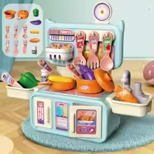 Little Kitchen Set™ - Stimuleer Creativiteit&Sociale Interactie - Kleine Keuken Avonturen Set Blauw | Educatief Speelgoed