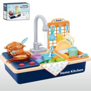 Home Kitchen™ - Mini-koks in de maak! - Speelgoed keuken Blauw | Educatief Speelgoed