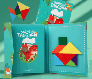 Woods™ - Stimuleer Logisch denken - Houten Tangram Puzzel Lichtblauw | Educatief Speelgoed
