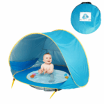 BabyShade™ | Schaduw voor de zonnige dagen - Pop-up zonnescherm Blauw | Educatief Speelgoed