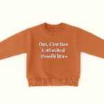 Mini Fashion™ -"Oui, C'est bon."- Sweater Terracotta Tintel / 100 | Educatief Speelgoed