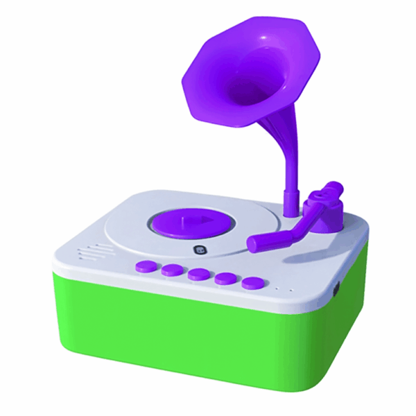 Sound Spinner™ – Verhalen&Liedjes– Speelgoed Grammofoon Paars | Educatief Speelgoed - Afbeelding 1