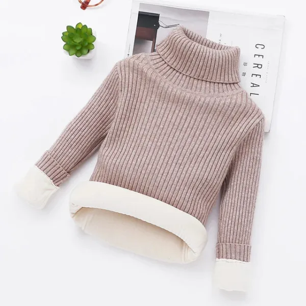 Mini Fashion™ - Wattenstaapje Coltrui voor kinderen Khaki / 90 (2 jaar) | Educatief Speelgoed - Afbeelding 1