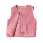 Mini Fashion™ - Gilet Lamswol look Roze / 110 (3-4 jaar) | Educatief Speelgoed