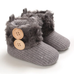 Mini Fashion™ - Altijd Warme Voeten - Kinder Winterschoenen Grijs / 18 (6-12 maanden) | Educatief Speelgoed