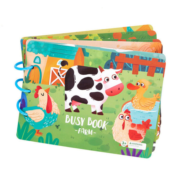 Quiet Book™ - Pret in een boek - Interactief boek Boerderij | Educatief Speelgoed - Afbeelding 1