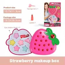 Make-Up Playset™ - Veilig&Stimuleer Creativiteit - Magische Make-up Aardbei Make-up Doos | Educatief Speelgoed