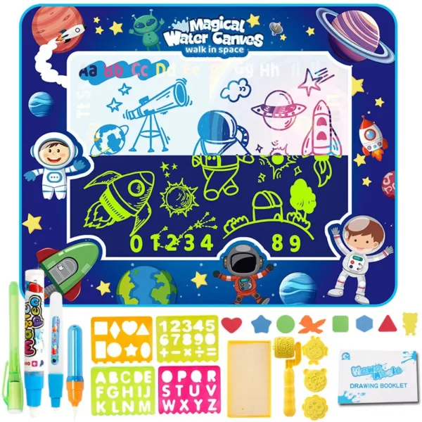 AquaMagic Mat™ - Creatieve Uitspattingen - Watermat Lichtgevend in de Ruimte (incl. extra accessoires) | Educatief Speelgoed - Afbeelding 1