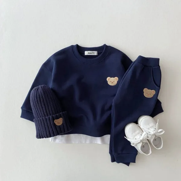 Mini Fashion™ - Peuter Beertjes Trainingspak Blauw / 68 (4-6 maanden) / Nee | Educatief Speelgoed - Afbeelding 1
