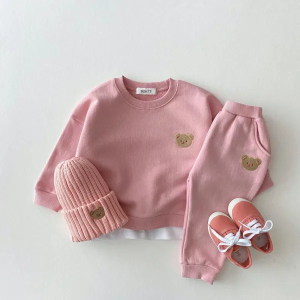 Mini Fashion™ - Peuter Beertjes Trainingspak Roze / 90 (2 jaar) / Nee | Educatief Speelgoed - Afbeelding 1
