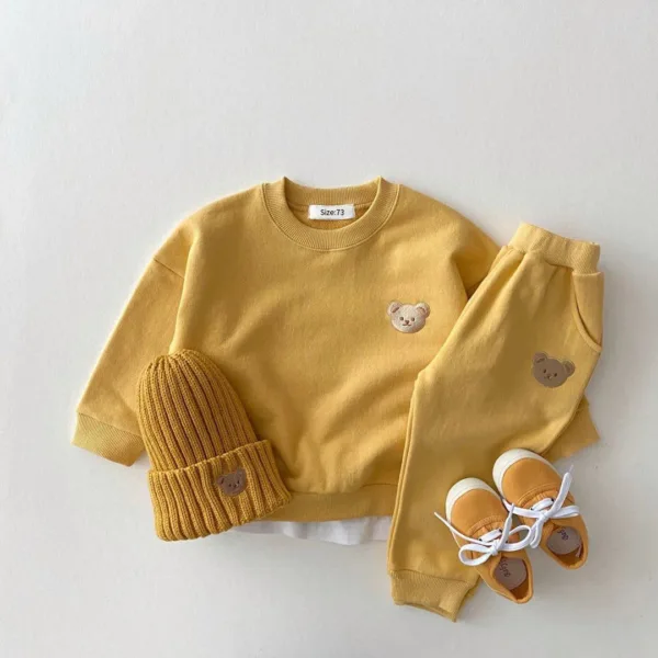 Mini Fashion™ - Peuter Beertjes Trainingspak Geel / 68 (4-6 maanden) / Nee | Educatief Speelgoed - Afbeelding 1