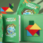 Woods™ - Stimuleer Logisch denken - Houten Tangram Puzzel Groen | Educatief Speelgoed