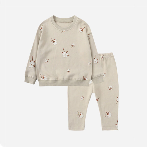 Mini Fashion™ - Trending&Comfortabel - Pyjama Set Grijs / 90 (18-24 maanden) | Educatief Speelgoed - Afbeelding 1