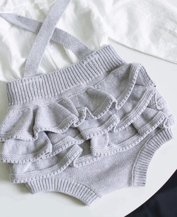 Mini Fashion™ - Schattige Gebreide Babyromper Grijs - roes / 60 (0-6 maanden) | Educatief Speelgoed - Afbeelding 1