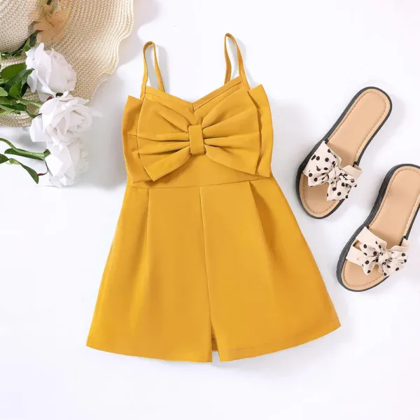 Mini Fashion™ – Strik&Stijl– Kinder Jumpsuit 110 (4 jaar) / Geel | Educatief Speelgoed - Afbeelding 1