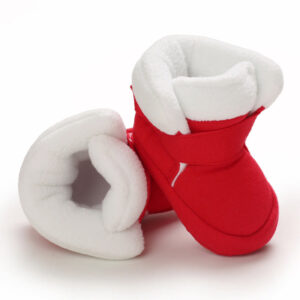 Mini Fashion™ - Kerst Kinder Pantoffels Rood Wit 2 / 21 (0-6 maanden) | Educatief Speelgoed