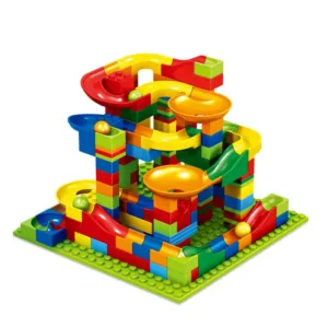 Blocks Marble Track™ - Creëer je eigen racebaan met bouwstenen - Knikkerbaan Set van 168 | Educatief Speelgoed