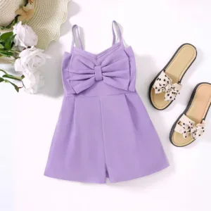 Mini Fashion™ – Strik&Stijl– Kinder Jumpsuit 100 (3 jaar) / Paars | Educatief Speelgoed