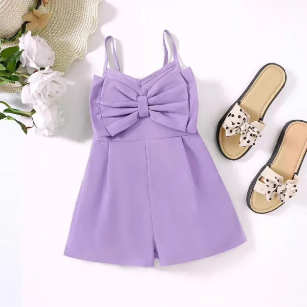 Mini Fashion™ – Strik&Stijl– Kinder Jumpsuit 100 (3 jaar) / Paars | Educatief Speelgoed - Afbeelding 1