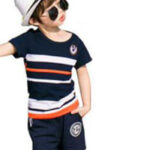 Mini Fashion™ - Leuk Voor Het Gezin - Gestreepte Familie Set Jongens / Kinderen 130 - (9-10 jaar) | Educatief Speelgoed