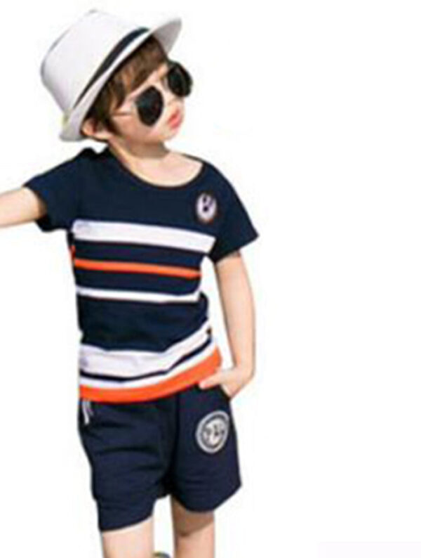 Mini Fashion™ - Leuk Voor Het Gezin - Gestreepte Familie Set Jongens / Kinderen 120 - (7-8 jaar) | Educatief Speelgoed - Afbeelding 1
