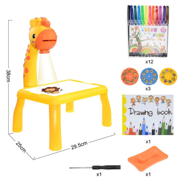 Let's create™ - Leren tekenen - Painting projector Giraffe Geel | Educatief Speelgoed - Afbeelding 1