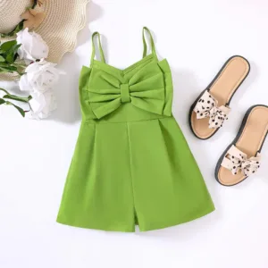 Mini Fashion™ – Strik&Stijl– Kinder Jumpsuit 120 (5 jaar) / Groen | Educatief Speelgoed