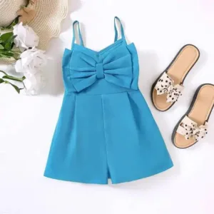 Mini Fashion™ – Strik&Stijl– Kinder Jumpsuit 100 (3 jaar) / Blauw | Educatief Speelgoed