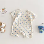 Mini Fashion™ – Luchtig&Lief– Baby Romper Dolfijn / 66 (6-9 maanden) | Educatief Speelgoed