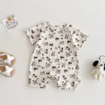 Mini Fashion™ – Luchtig&Lief– Baby Romper Panda / 80 (12-18 maanden) | Educatief Speelgoed