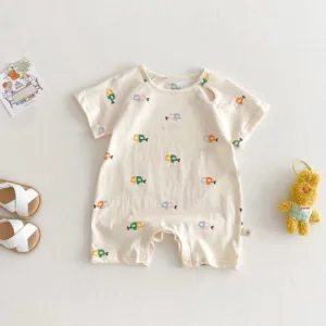 Mini Fashion™ – Luchtig&Lief– Baby Romper Onderzeeër / 80 (12-18 maanden) | Educatief Speelgoed