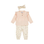Set 3-delig Dirkje Shirt + Broek + Haarband Lichtroze