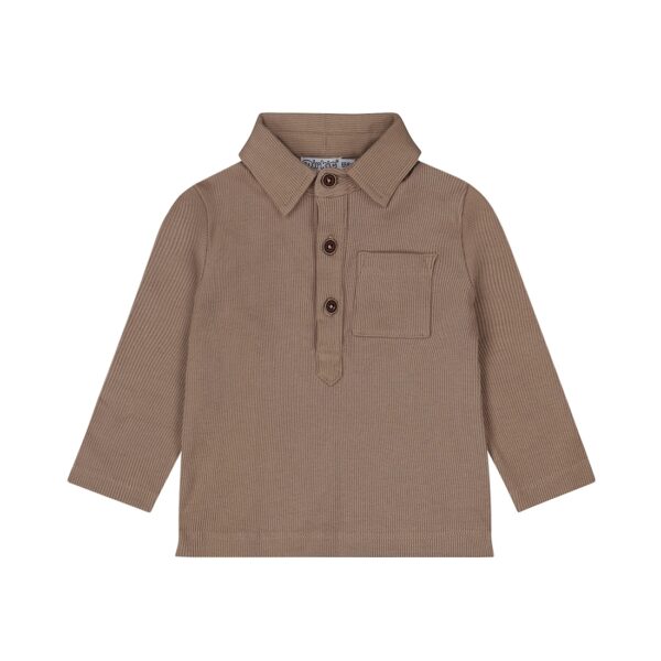 Shirt Longsleeve Dirkje Polo Safari Friends Faded Brown - Afbeelding 1
