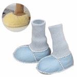 Mini Fashion™ - Warm&Knus - Baby sloffen Blauw / 16  (7-14 maanden) | Educatief Speelgoed
